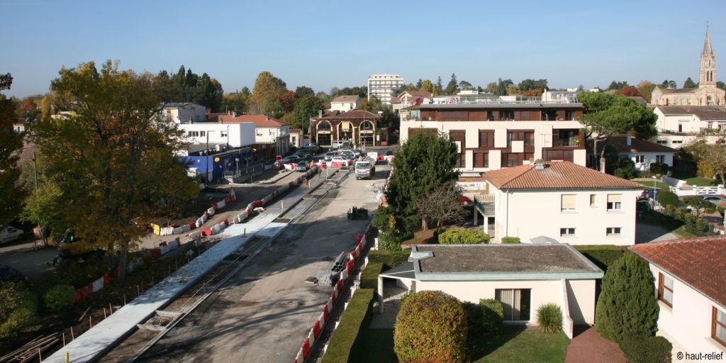 Chantier Eurovia centre-ville Gradignan