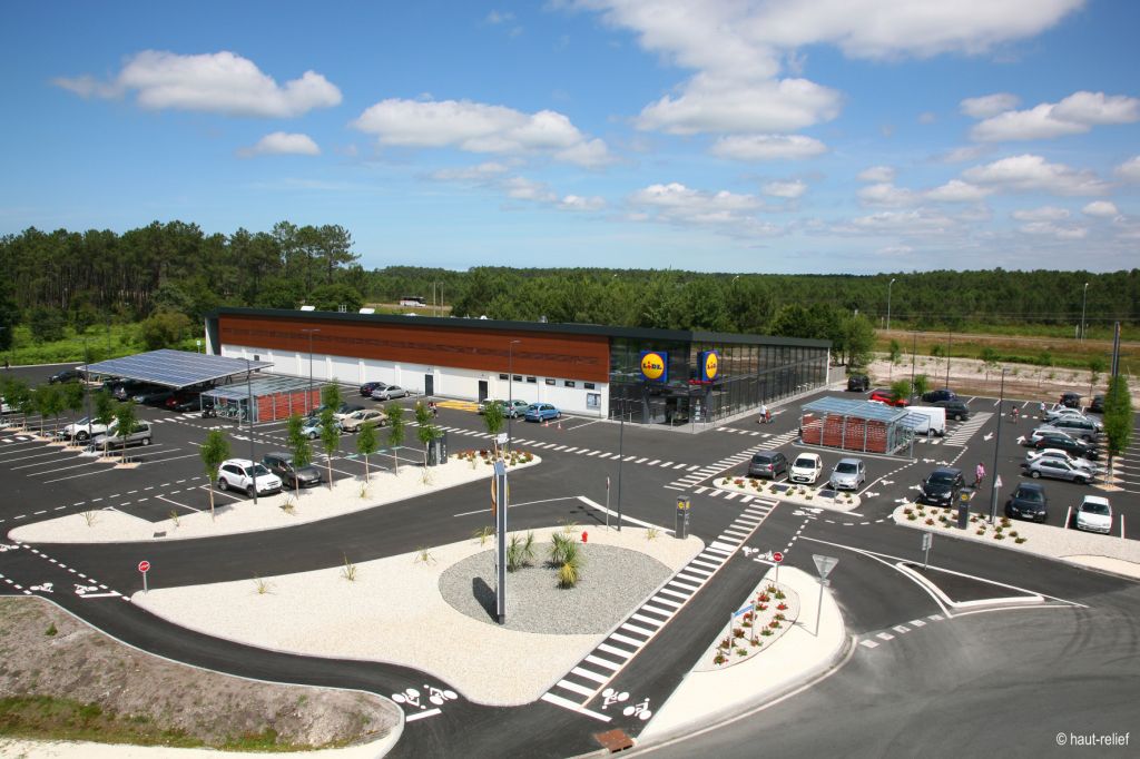 photographie aérienne entreprise Lidl